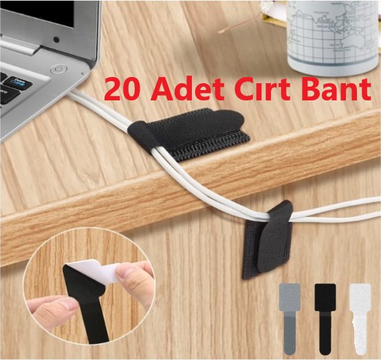 30 Adet 20 li Kendinden Yapışkanlı Cırt Cırtlı Bant