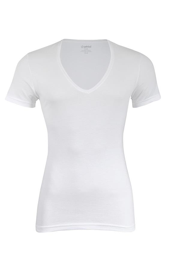 3 Adet Yıldız Erkek Likralı Derin V Yaka T-Shirt Fanila Beyaz 355