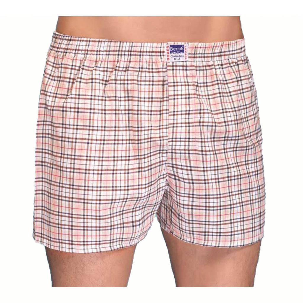 10 Adet Berrak Erkek Desenli Poplin Boxer Karışık Renk 1052