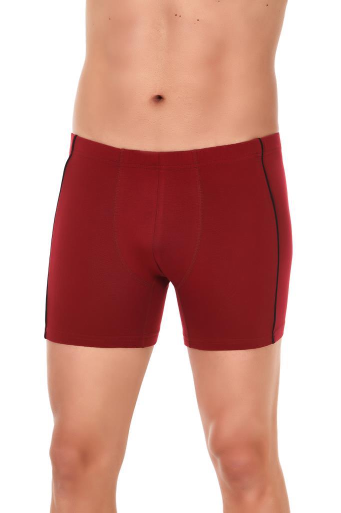 3 Adet Yıldız Erkek Likralı Modal Boxer Short Bordo 109