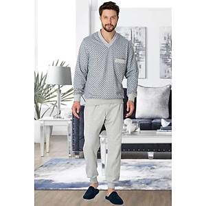 Mecit 2766 Gri B�y�k Beden Erkek Pijama Tak�m�