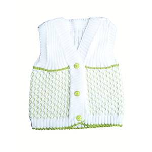 1 Ya� Bebek Kolsuz Yelek F�st�k Ye�ili Bebek Yelek