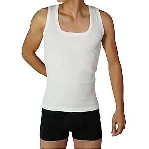 Nazar Y�ld�z Erkek Penye Atlet Beyaz