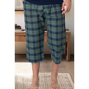 Mecit 3005 Lacivert Ekoseli Erkek Kapri Pijama Alt�