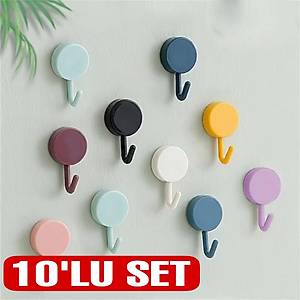 Kendinden Yap��kanl� Renkli Duvar Ask�s� (10LU SET)