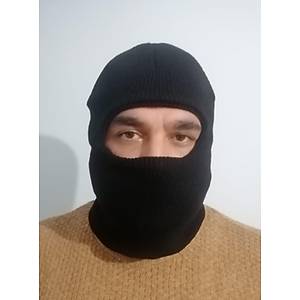 Erkek Triko Kar Maskesi Siyah