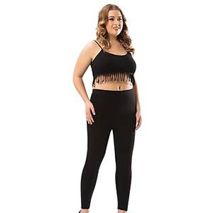 Kota Bayan Battal Beden Likral� Penye D�z Uzun Tayt 4000