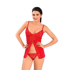 Sistina Bayan Dantelli K�rm�z� Atlet K�lot Tak�m� 3016