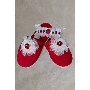 Mecit 0078 Bayan K�rm�z� Hamile Lohusa Terlik Ta� Seti