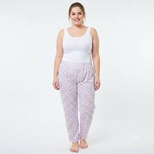 3 Adet ES Ey�p Selda Yazl�k B�y�k Beden D�z Pa�a Anne Pijama Alt�