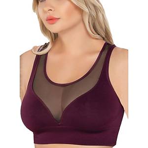Emay 4028 Bayan Seamless T�ll� Toparlay�c� Sporcu B�stiyer S�tyen