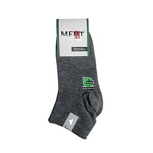 12 li Paket Mert Erkek Bambu K�sa Spor �orap Kar���k Renk