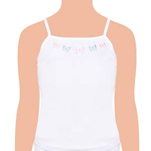 6 l� Paket Tutku K�z �ocuk �p Ask�l� Atlet Beyaz % 100 Pamuk 0165