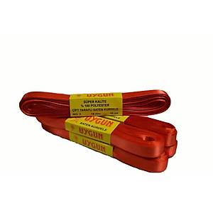 10 mm En K�rm�z� Saten Kurdele 10 Metre Uzunluk