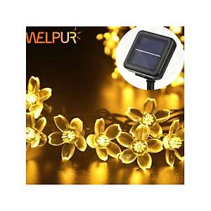 Solar 30 Ledli �i�ekli G�n����� Bah�e Ayd�nlatma Dekorasyon