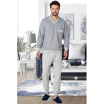 Mecit 2766 Gri Byk Beden Erkek Pijama Takm