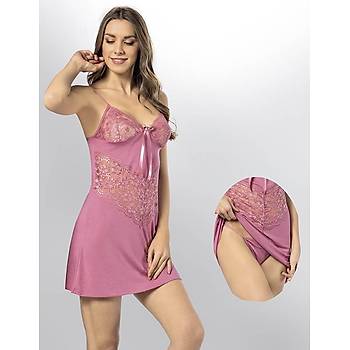 Kota Bayan Dantelli Gecelik Tak�m� 6202