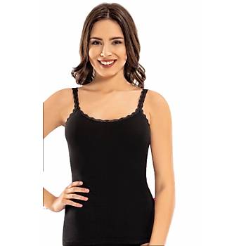 Kota Kadn Modelli Dantel Askl Atlet Siyah 6307