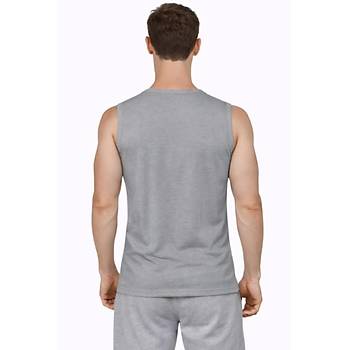 6 Adet �ift Kaplan Elastanl� V Yaka Kolsuz Atlet Renkli 924