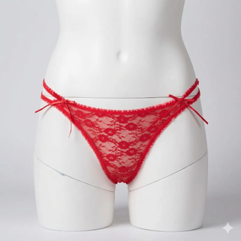 G�m�� Bayan Kenar �ki �pli Dantelli Bikini K�lot Standart M Beden