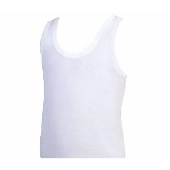 6 l Paket ahinler Erkek ocuk Ribana Atlet Beyaz E020