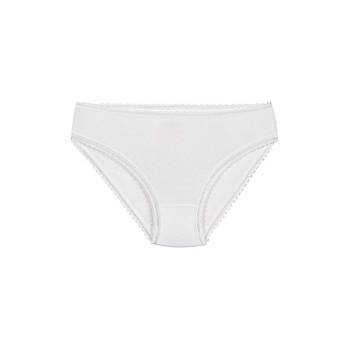 12 Adet Yldz Bayan Modal Dantelli Bikini Klot Beyaz 3900