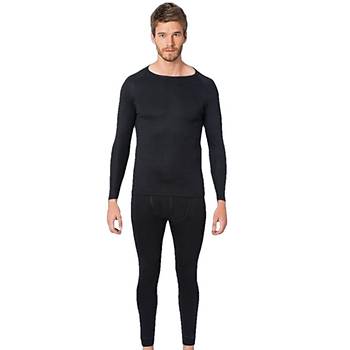 Donex Erkek K��l�k Termal Tak�m Alt �st ��lik Siyah