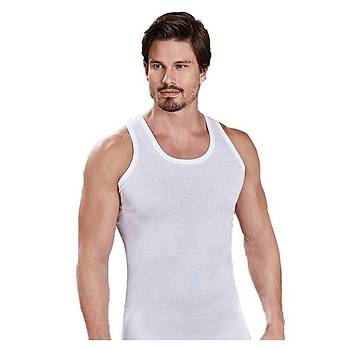 6 l� Paket Berrak Erkek Penye Atlet Beyaz 1001