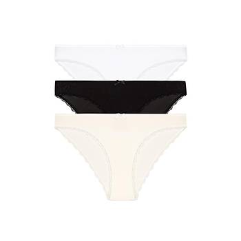 3 l Paket ahin Bayan Kenar Dantelli Likral Bikini Klot 30622