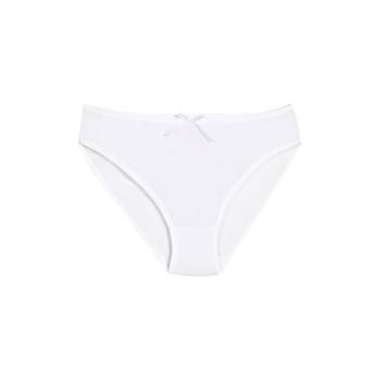 12 Adet Yldz Bayan Bambu Bikini Klot Beyaz 3910