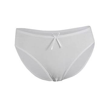 12 Adet Yldz Bayan Viscon Likral Bikini Klot Slip Beyaz 3555