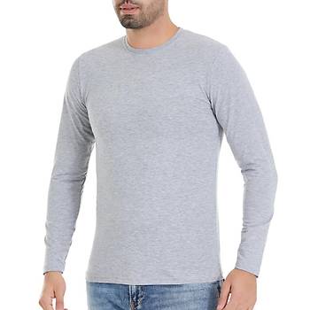 6 Adet Yldz Erkek Likral Uzun Kollu T-Shirt Fanila Gri 87