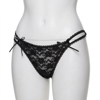 G�m�� Bayan Kenar �ki �pli Dantelli Bikini K�lot Standart M Beden