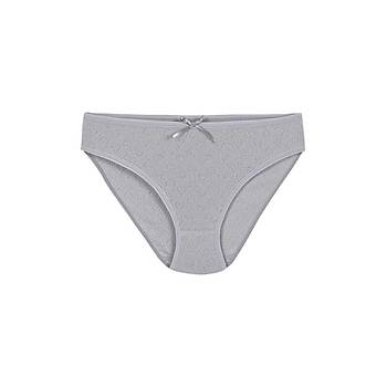 12 Adet Yldz Bayan Ribana Kalpli Bikini Klot Gri 3574
