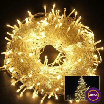 Y�lba�� Ayd�nlatmas� 100 LED Beyaz I��k 10 Metre Dekoratif