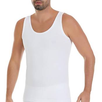 6 Adet Y�ld�z Erkek Formen Likral� Atlet Beyaz 370