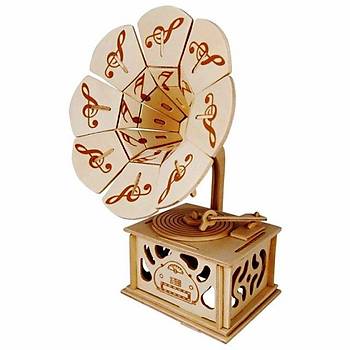 3D Ahap Puzzle Yapboz Maket Gramafon Boyanabilir Gp226 43 Para