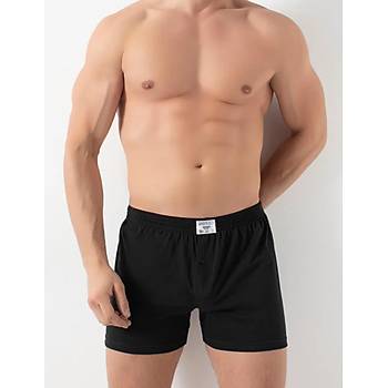 6 Adet Donex Erkek Pamuklu D�z Renk Penye Boxer 2303