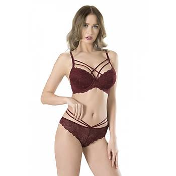 Fabony Bayan Dantelli �pli Yumu�ak Cup S�tyen K�lot Tak�m� 4120
