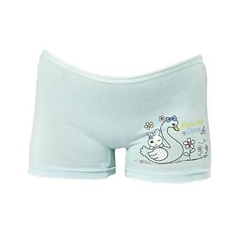 12 Adet Kota K�z �ocuk Bask�l� Boxer Kar���k Renk 3409