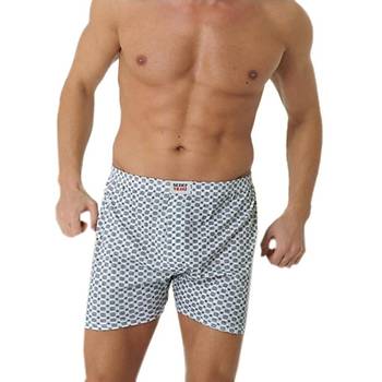 6 Adet Sedef Yldz Erkek Byk Beden Penye Desenli Boxer 1012