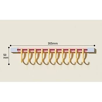 30 Adet 10 Kancal� Rayl� Mutfak ve Banyo D�zenleyici Ask� 30 cm