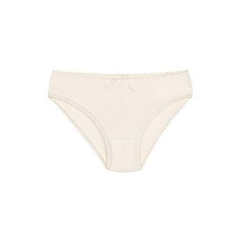 6 Adet Yldz Bayan Bambu Dantelli Bikini Klot Ekru 3882