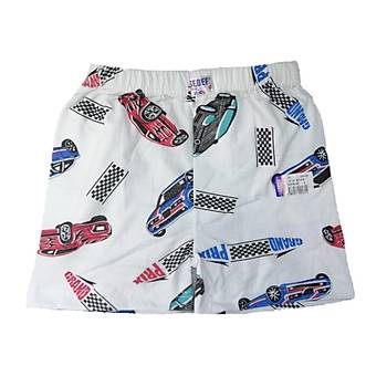 Sedef Y�ld�z Erkek �ocuk Desenli Penye Boxer