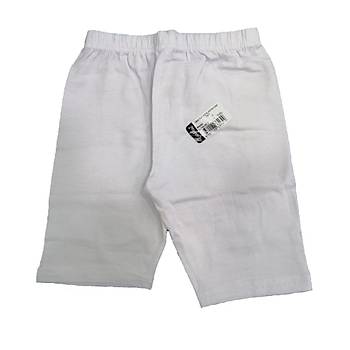 Tutku K�z �ocuk Elastan K�sa Tayt Beyaz 845