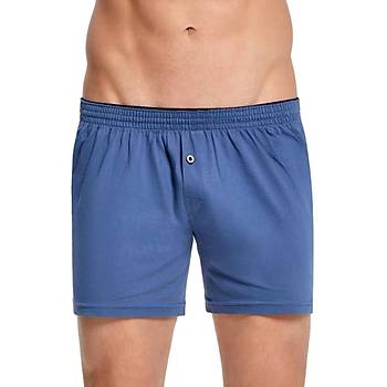 6 Adet Gryldz Erkek Penye Dz Renk Havlu Bel Boxer Short 24509