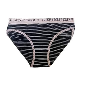 6 Adet Tutku Bayan Bikini Klot Siyah Mavi Krmz B001