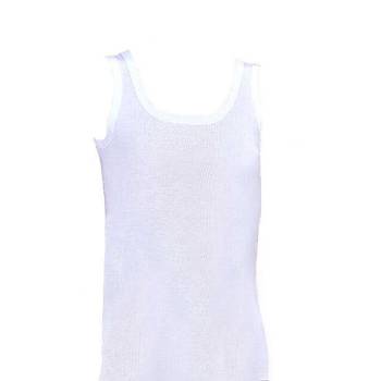 6 Adet Berrak Pamuklu Erkek �ocuk Atlet Beyaz 1501 