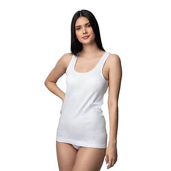 6 li Paket �zlem Bayan Geni� Ask�l� Ribana Atlet Beyaz 1318