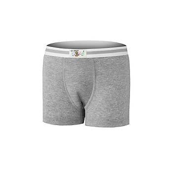 12 Adet Y�ld�z Erkek �ocuk Ribana Boxer Gri 31